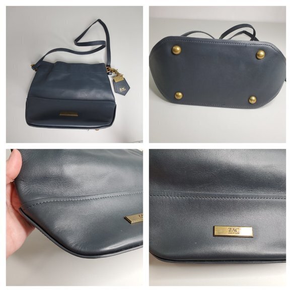 Zac Posen Eartha‎ Envelope Drawstring Bucket Bag Bl - Picture 2 of 5